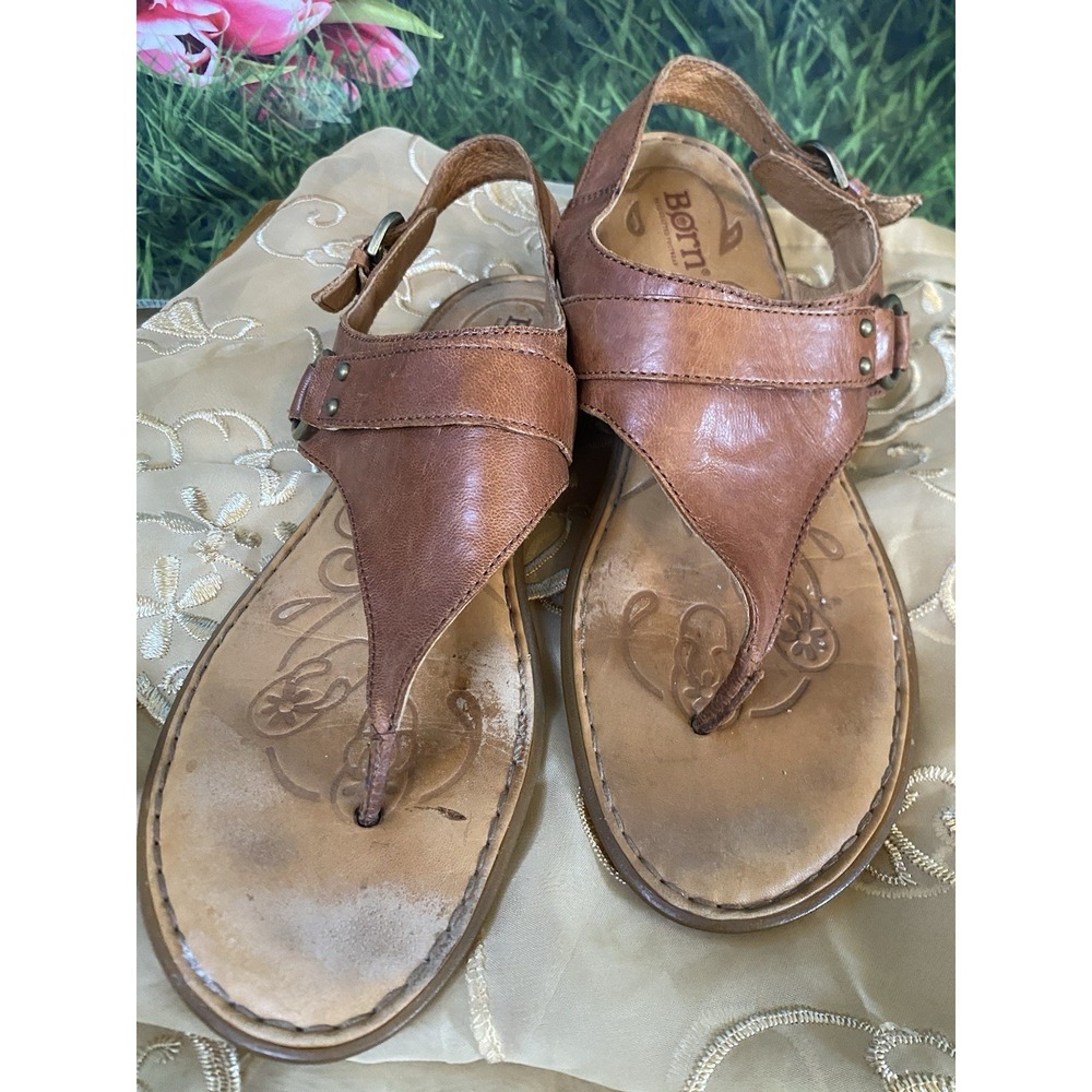 Women Born Trini Leather Sandals Brown SZ  8M / 39✨